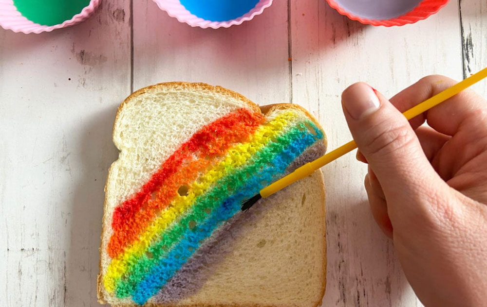 Rainbow-on-bread